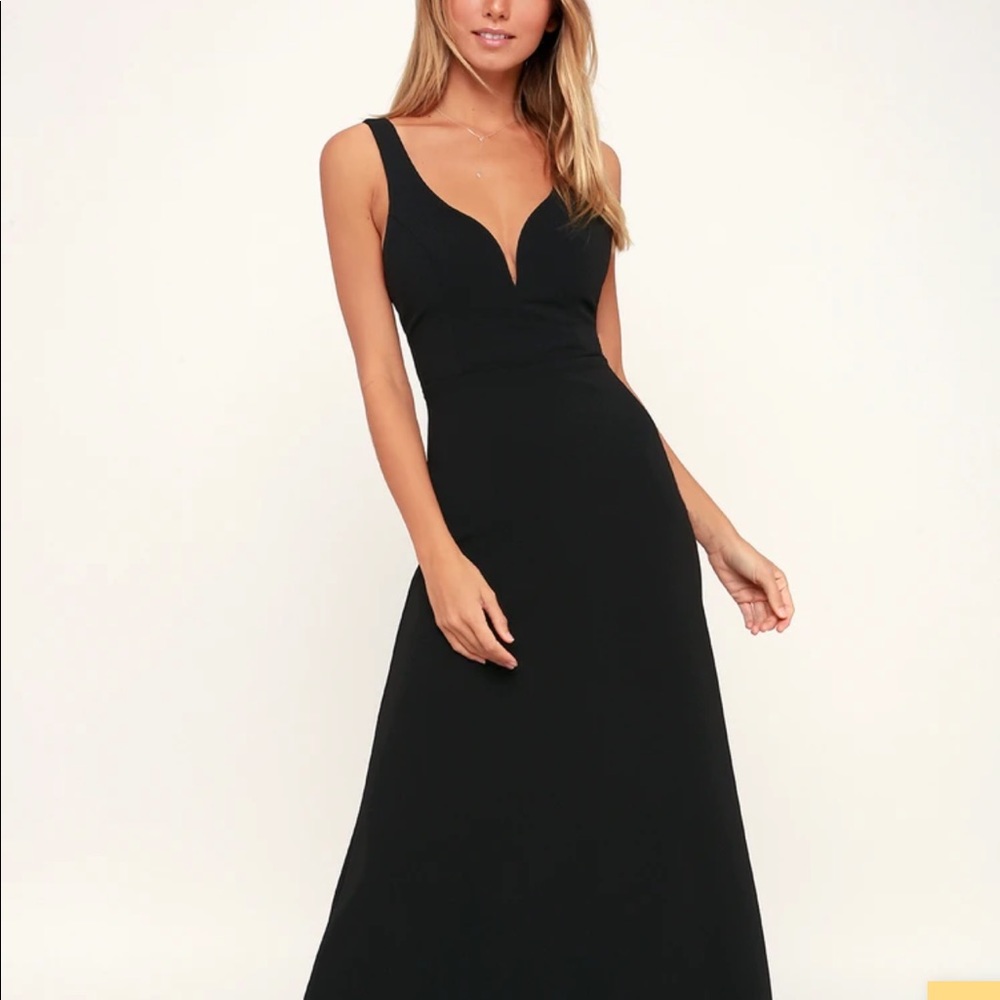 Black floor length dress